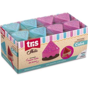 Imagem de Apontador com Depósito TRIS Cake 2 Cores Display com 24 - Summit