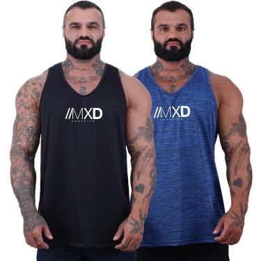 Imagem de Kit 2 Regatas Cavada Mxd Conceito Dry 100% Poliéster Furinho Cor:;Tamanho:G;Gênero:Masculino-Masculino