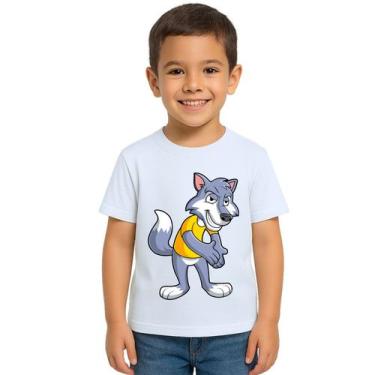 Imagem de Camiseta Lobo Mau Arteiro Estampa Personalizada - UseP4, Branco, Infan