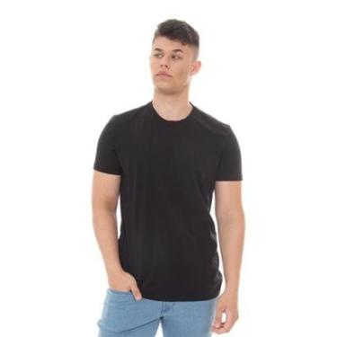 Imagem de Camiseta Ellus Masculina Cotton Fine Classic Logo Preta-Masculino
