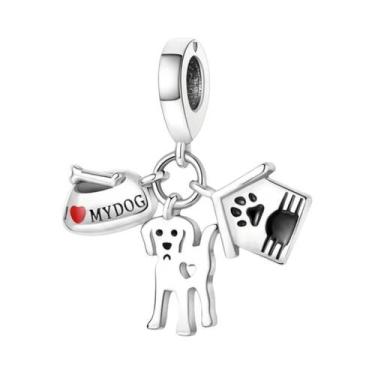 Imagem de Pingentes De Osso De Patinha De Bulldog Francês Em Prata 925 Para Joia