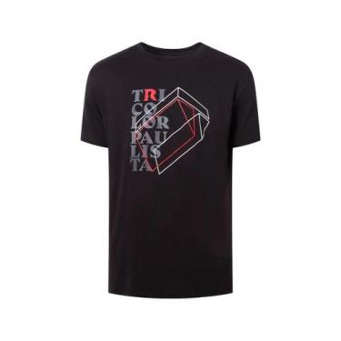 Imagem de Camiseta Estampada Tricolor 3d São Paulo Reserva, M, Preto