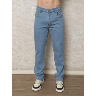 Imagem de Calça Jeans Masculina Reta Cintura Média com Elastano - - WJR, Azul ce