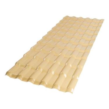 Imagem de Telha PVC Plan Afort Marfim 2,42 x 0,88m 6 Ondas
