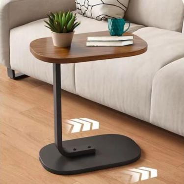 Imagem de Mesa Lateral para Sofá com Estrutura de Ferro e Tampo em MDF  Mesa de 