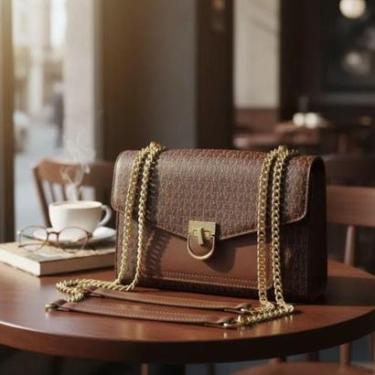 Imagem de Bolsa feminina alça corrente de ombro Pavão De Ouro-Feminino