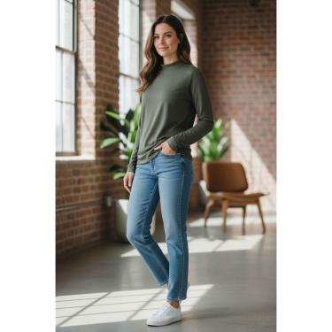 Imagem de Blusa Segunda Pele Térmica Feminina - Blusa Flanelada Gola Redonda