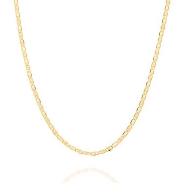 Imagem de Corrente Rommanel Banhado Piastrine Diamantado 531155 42cm Cor:Dourado
