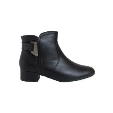 Imagem de Bota Comfortflex Cano Curto Feminino Salto Bloco-Feminino