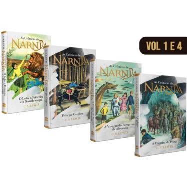 Imagem de Kit As Crônicas De Nárnia - Vol. 1 a 4 - Leão Feiticeira Guarda-Roupa 