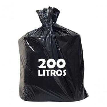 Imagem de Kit 3 Saco de Lixo 200 Litros Reforçado para Descarte de Resíduos 90 X 110 X 0,7 Micra Uso Geral Higipack