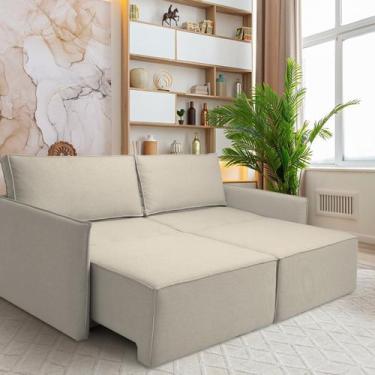 Imagem de Sofá para Sala de Estar Retrátil 198cm X 85cm Tecido Safira 02 Paris -