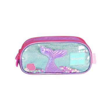 Imagem de Estojo Triplo Luxcel Up4You Sereia Fundo do Mar Roxo-Feminino