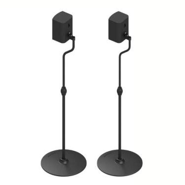 Imagem de 2 SUPORTE PEDESTAL AJUSTÁVEL CAIXA DE SOM HOME THEATER COM ROTACAO DE 