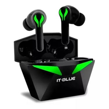 Imagem de Fone Gamer com Microfone It blue Le-2406 Bluetooth 5.0 Preto e Luz Ver