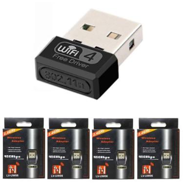 Imagem de Kit com 4 Placas de Rede Wireless sem Fio 2.4Ghz USB Nano Shinka Reven