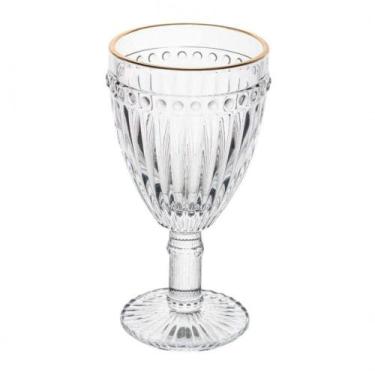Imagem de Taça De Agua De Vidro Filete Dourado Empire 325 Ml - Lyor