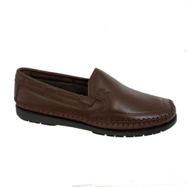 Imagem de Mocassim masculino jovaceli ref 4006 em couro, 40, Café