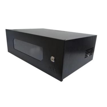 Imagem de Rack Servidor Mini Organizador Cftv Dvr Parede 3u Preto - Max Eletron
