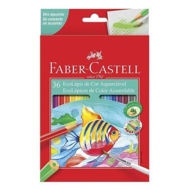 Imagem de Lápis de Cor Ecolápis Aquarelável 120236G 36 Cores - Faber Castell - T