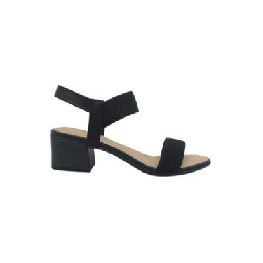 Imagem de Sandália Feminina Ortopédica Com Elástico Salto Médio Comfortflex 2456