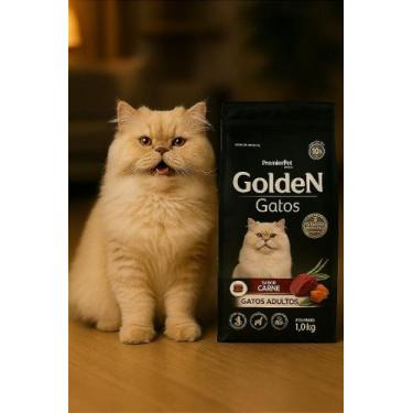 Imagem de Ração Golden Gatos Adultos Carne  1kg Sabor Inigualável e Saúde Urinár