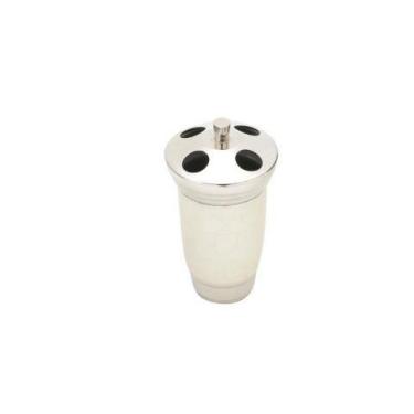 Imagem de PORTA ESCOVAS DE DENTE DE AÇO INOX ESMALTADO BRANCO 9X14,5cm - rojemac