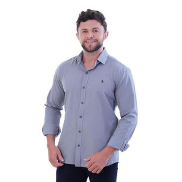 Imagem de Camisa Social Masculina Amil Slim Manga Longa Sem Bolso Exclusiva 1778