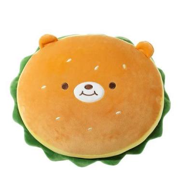Imagem de Almofada pelucia hamburguer fofinho antialergica miniso