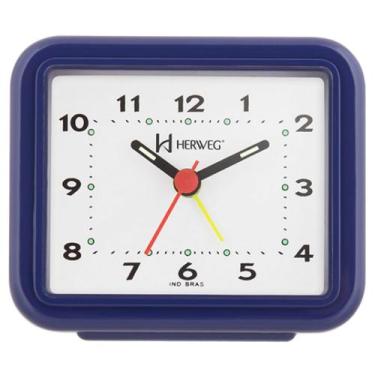 Imagem de Despertador Analógico Quartzo Herweg 2612 011 Azul