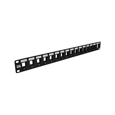 Imagem de Patch Panel Descarregado 16 Posições para Telecomunicações 19 1U Preto Sohoplus