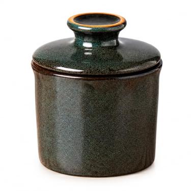 Imagem de Teapeak Pottery Butter Keeper Crock – Manteiga de cerâmica com linha de água para bancada, mantém a manteiga fresca, azul