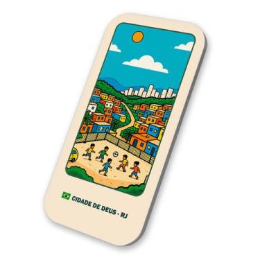 Imagem de Imã de Geladeira Turismo Cidade de Deus RJ 3x6cm - M-Planner
