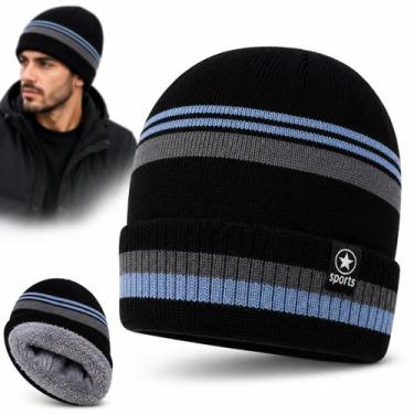 Imagem de Touca Térmica Forrada Peluciada Gorro Inverno Frio Quente - Elite, Azu