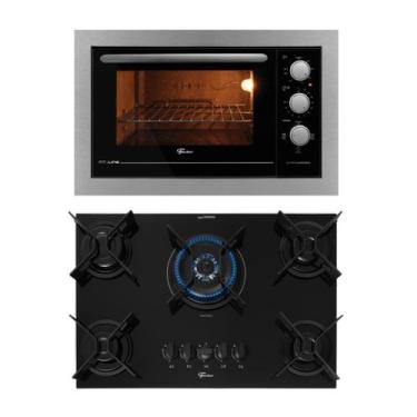 Imagem de Kit Fit Line Fischer: Forno Elétrico Inox e Cooktop 5B Tripla Chama, 2