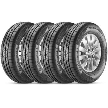 Imagem de Kit 4 Pneu Continental Aro 15 195/65r15 91H TL PowerContact 2 - Contin