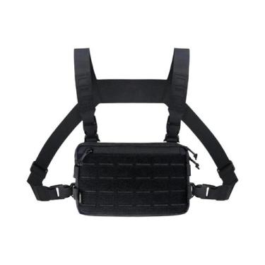 Imagem de Colete Tático Leve Masculino EDC: Bolsa Frontal Para Caça, Caminhada, 