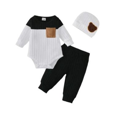 Imagem de Conjunto De Roupas Para Bebês Recém-nascidos, Manga Comprida, Calças, 