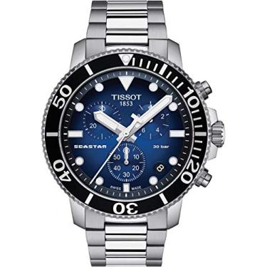 Imagem de Tissot Relógio esportivo masculino de cerâmica Seastar prata T1204171104101