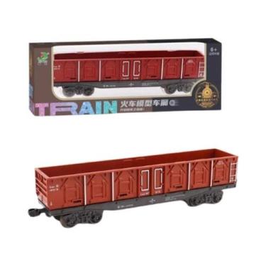Imagem de Conjunto De Brinquedo De Trem a Vapor Retrô Para Meninos Com Locomotiv