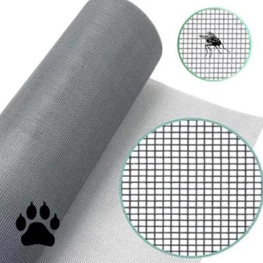 Imagem de Tela Contra Mosquitos Fibra Cinza 5,0 m x 1,5 m Para Janelas - FICONE 