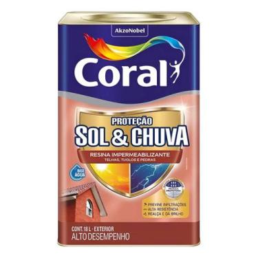 Imagem de Tinta Proteção Sol E Chuva Resina Impermeabilizante 18lt Cor - - Coral
