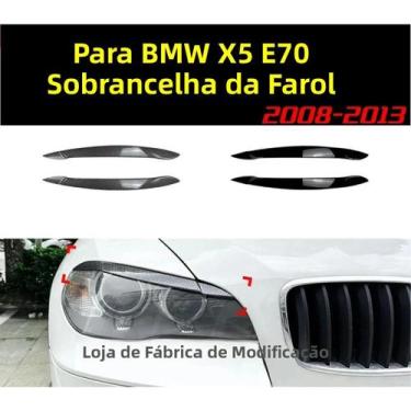 Imagem de Adesivos De Sobrancelha De Farol Estilo Evil Com Acabamento Em Carbono