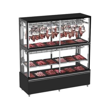 Imagem de Expositor de Carne 200CM EAVTA-2000-R05 com Gancheira e Prateleira Ref