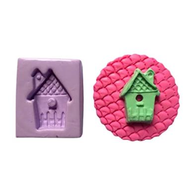 Imagem de Confeitaria dos moldes, F754 MOLDE DE SILICONE CASINHA DE PASSARINHO JARDIM CONFEITARIA ARTESANATO