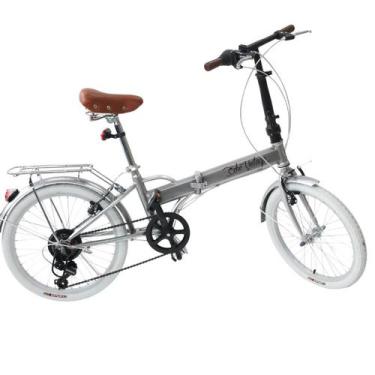 Imagem de Bicicleta Dobrável Fenix Silver Light - Kit Marcha Shimano - 6 Vel - E