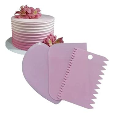 Imagem de Espátula P/Alisar E Modelar Bolo C/ 3 Peças Mini Niveladora