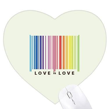 Imagem de Mousepad colorido colorido arco-íris para consulta igual coração tapete de borracha para escritório