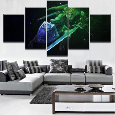 Imagem de Quadro Decorativos Legends of Zelda com 5 peças 130x65 7