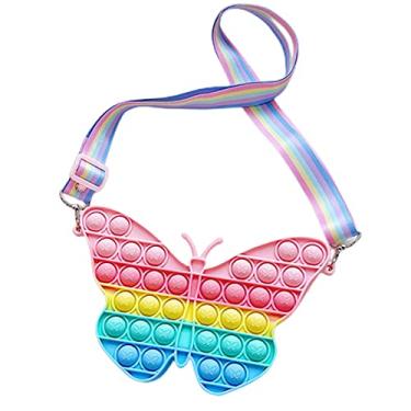 Imagem de TOPOB Bolsas Pop, Bolsas De Ombro Pop Borboleta, Brinquedos Sensoriais Pop, Brinquedos De Mochila De InquietaçãO Para Atividades Ao Ar Livre E Escolares E Outros Lugares TambéM Aliviam Os Sintomas De Ansiedade De Hiperatividade. (borboleta pop)